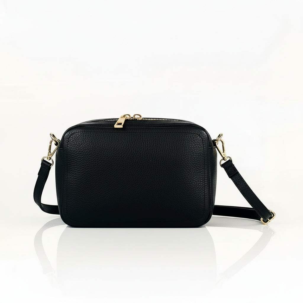 Borsetta in vera pelle due zip media