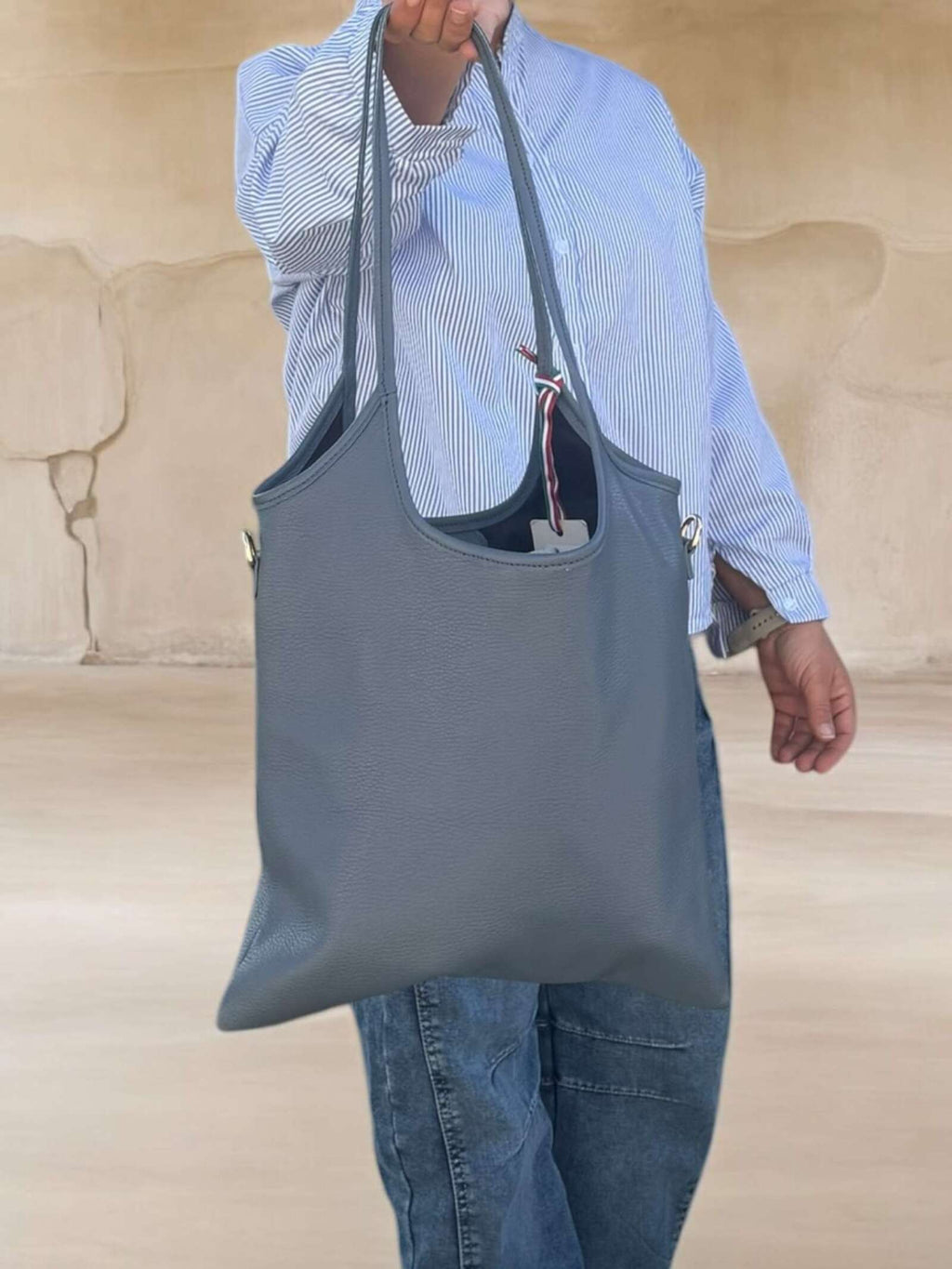 Borsa in vera pelle simple