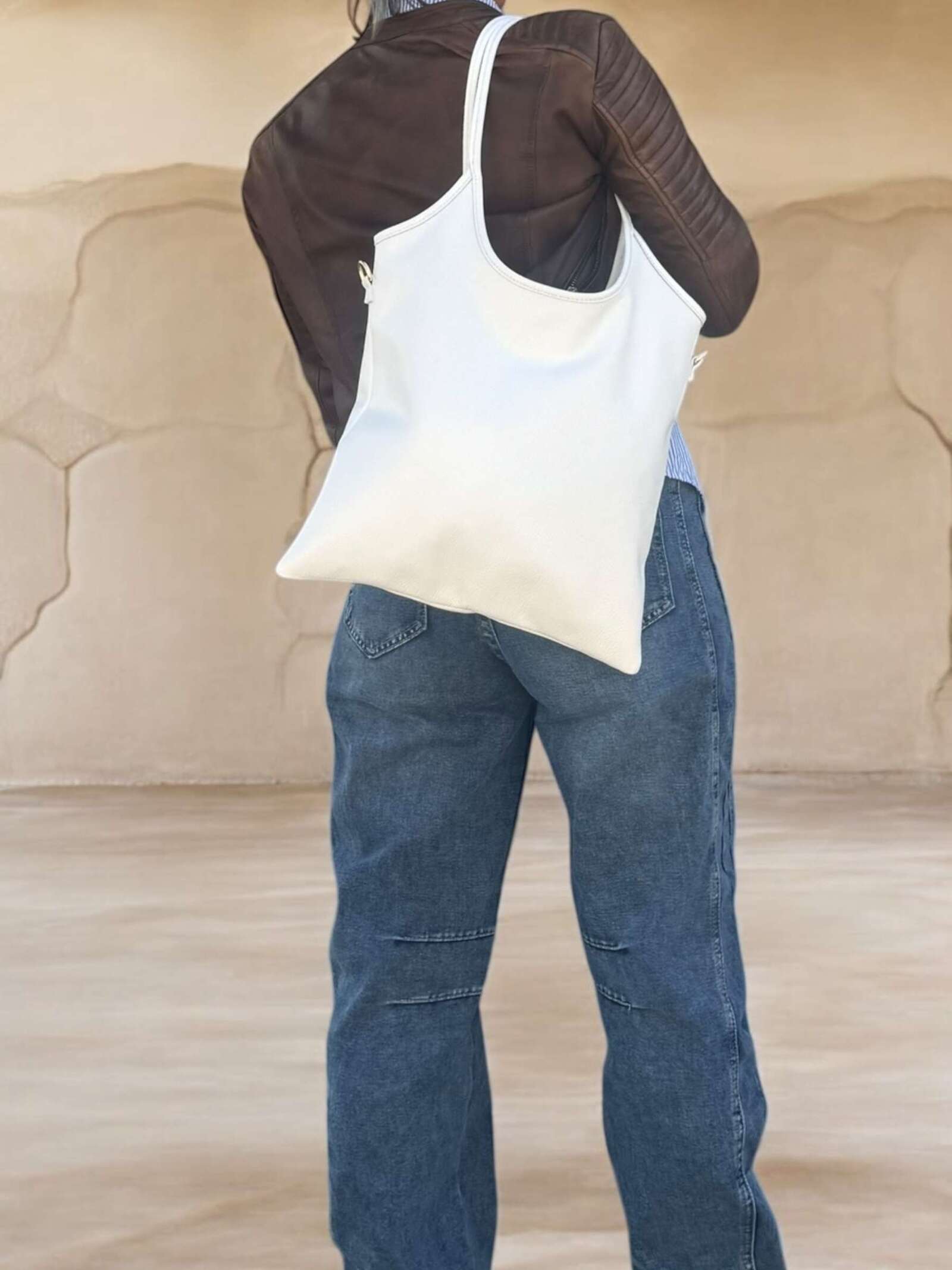 Borsa in vera pelle simple