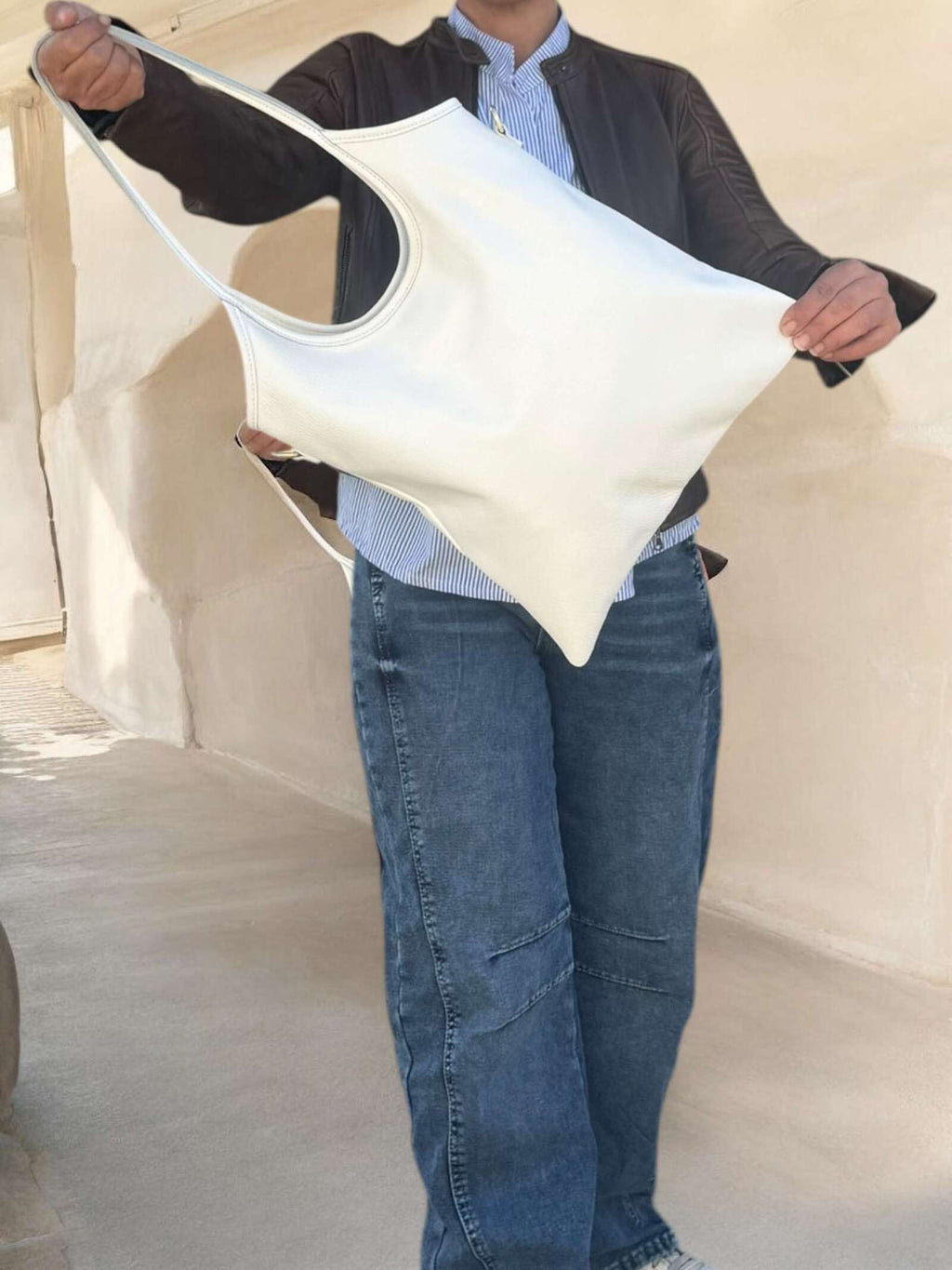 Borsa in vera pelle simple