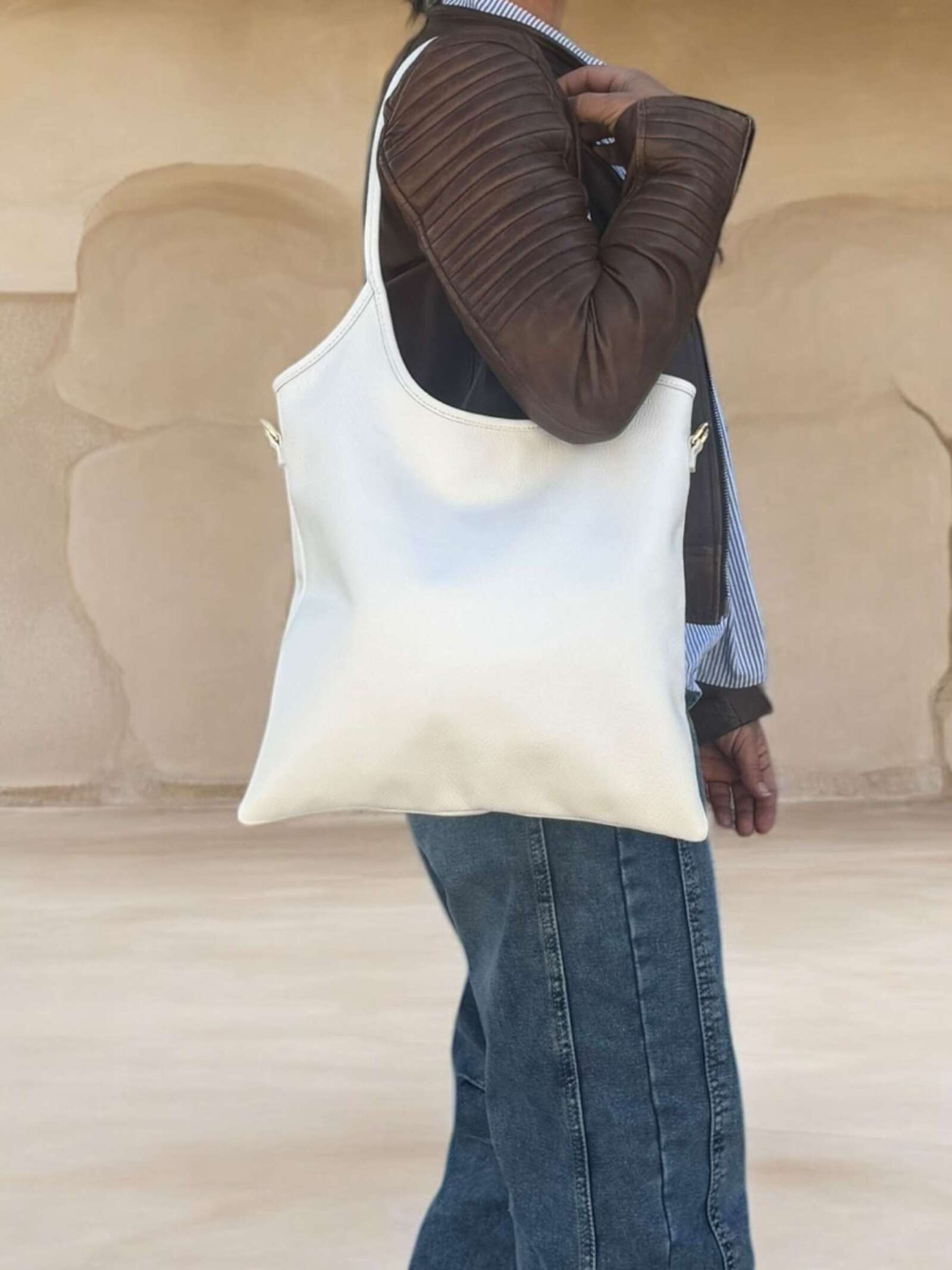 Borsa in vera pelle simple