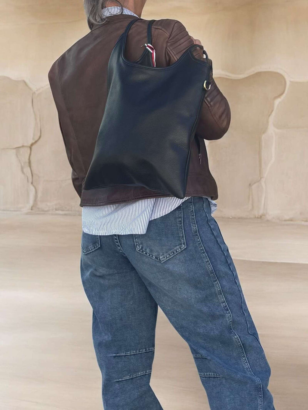 Borsa in vera pelle simple