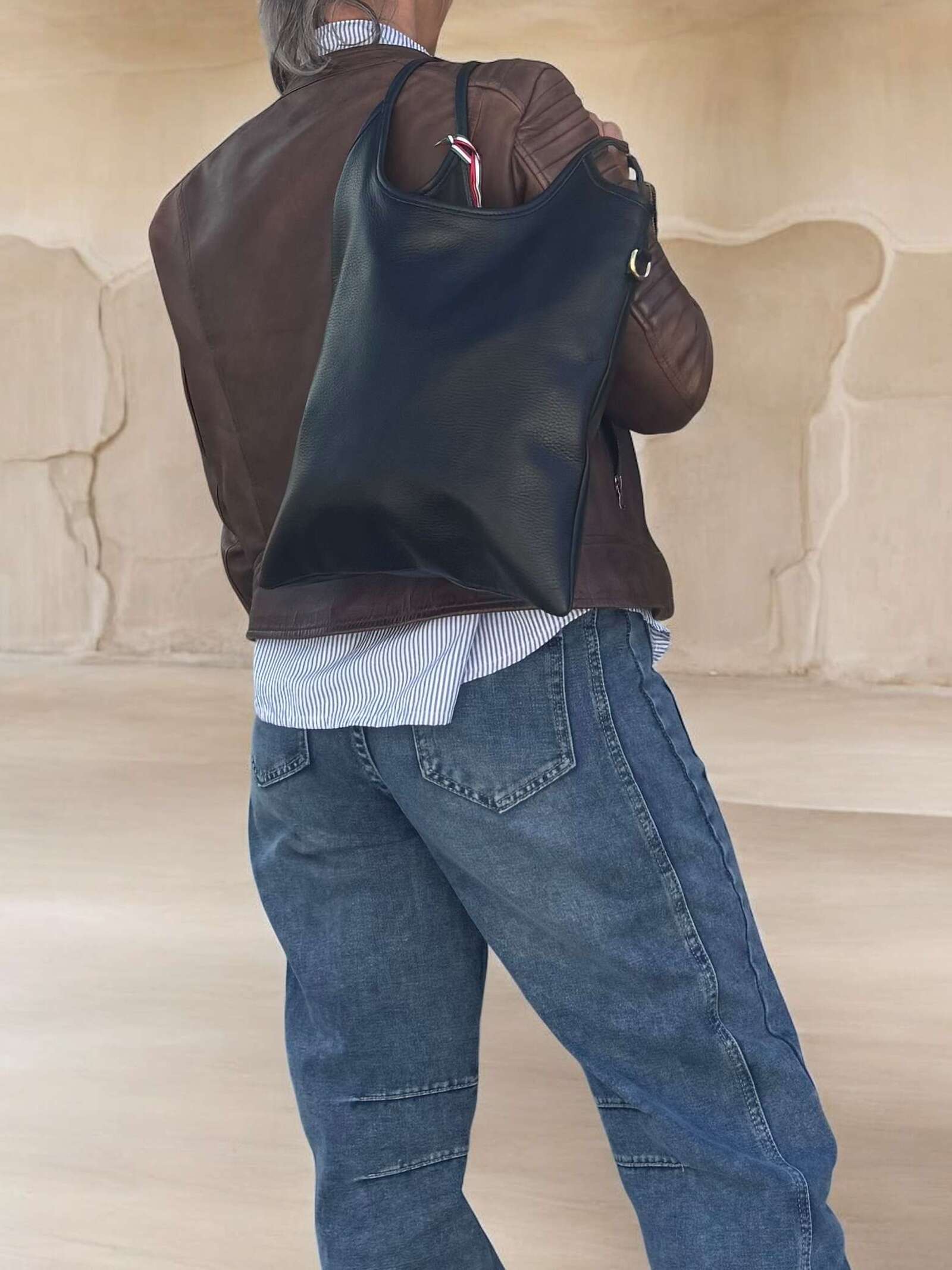 Borsa in vera pelle simple