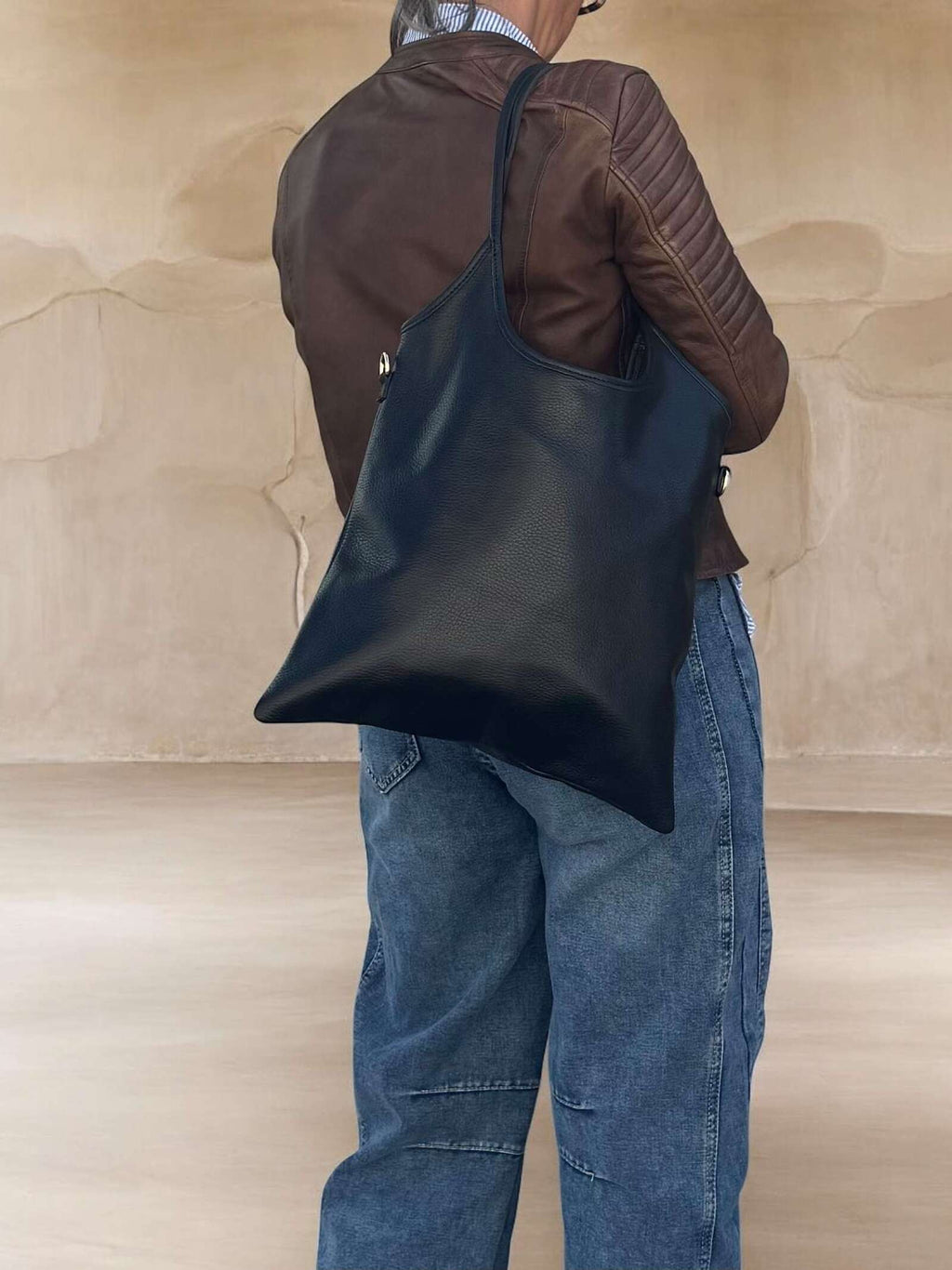 Borsa in vera pelle simple