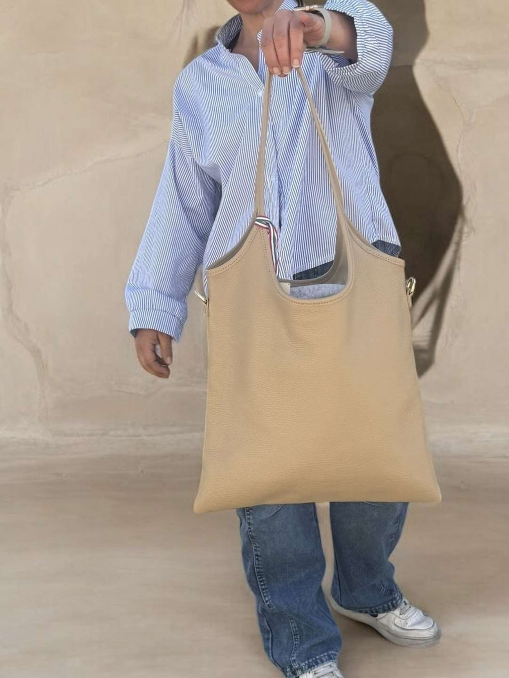 Borsa in vera pelle simple