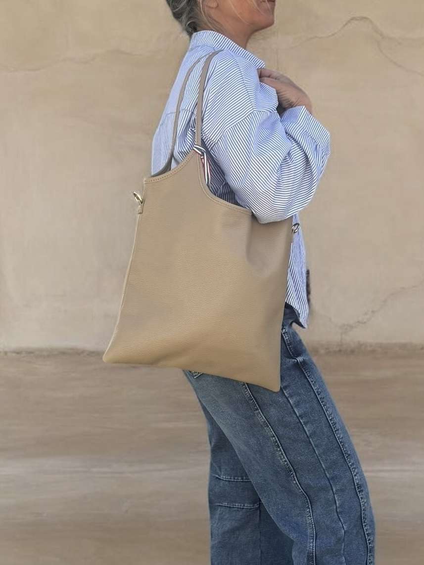 Borsa in vera pelle simple