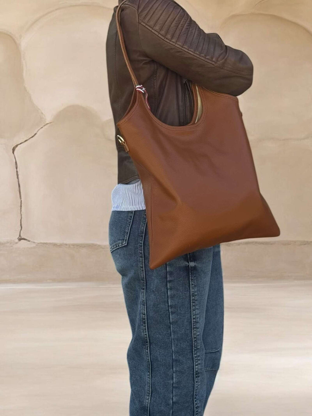 Borsa in vera pelle simple