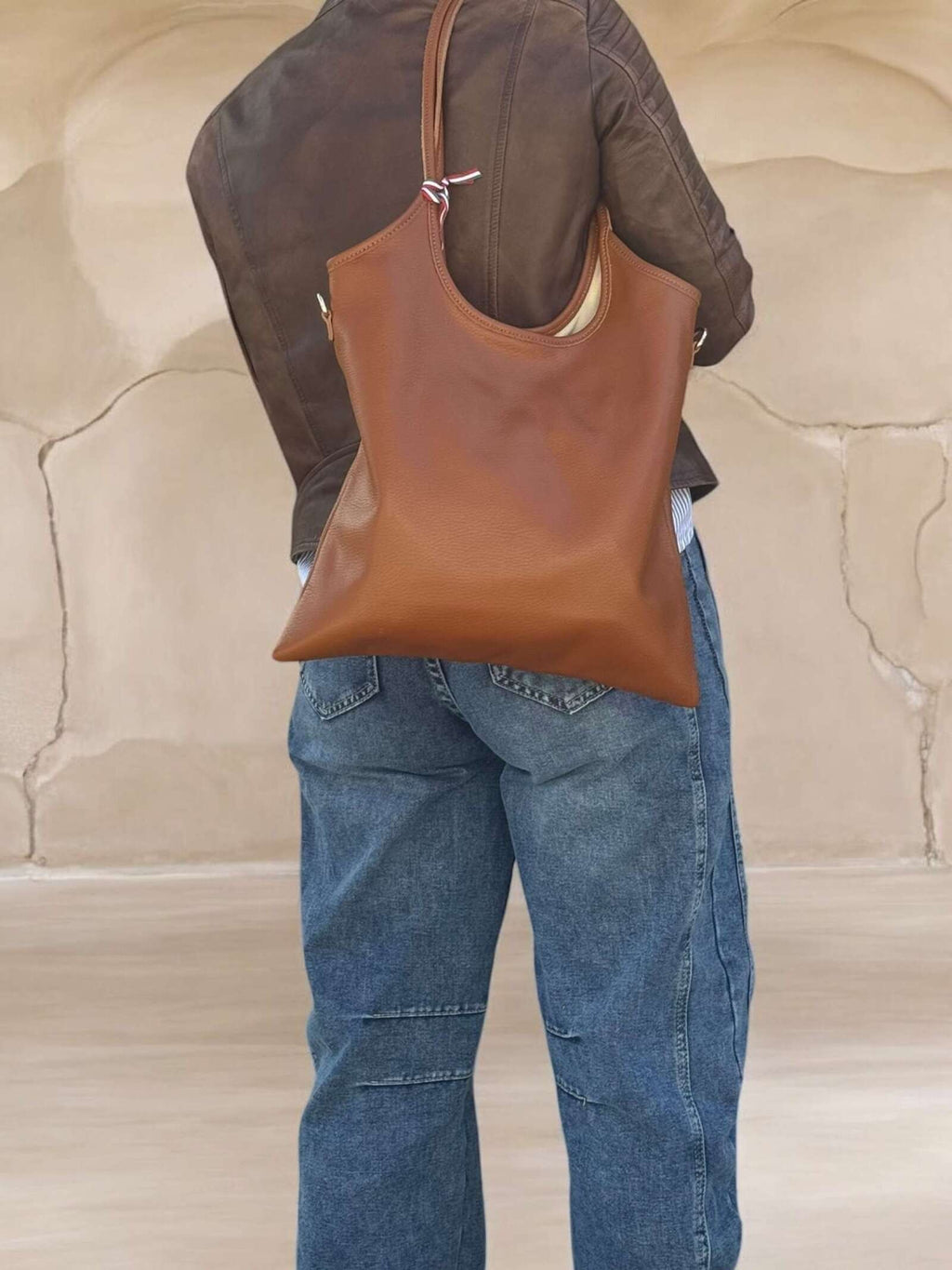 Borsa in vera pelle simple