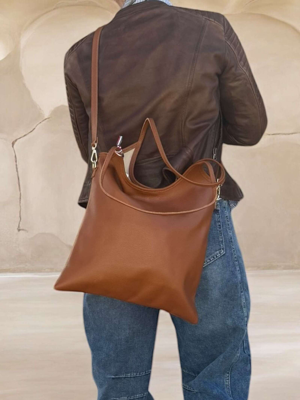 Borsa in vera pelle simple