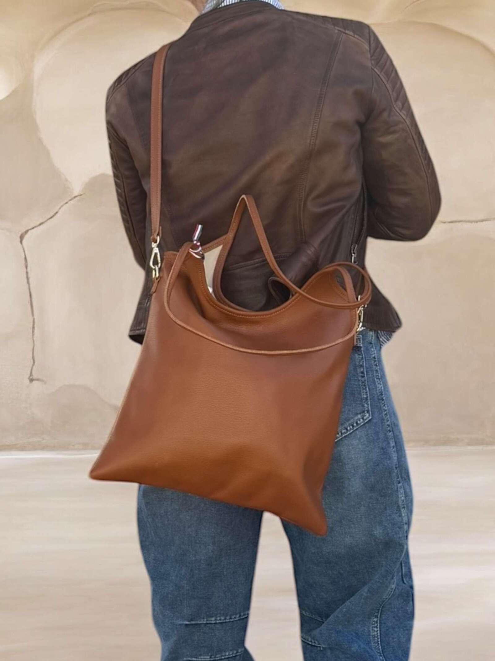 Borsa in vera pelle simple