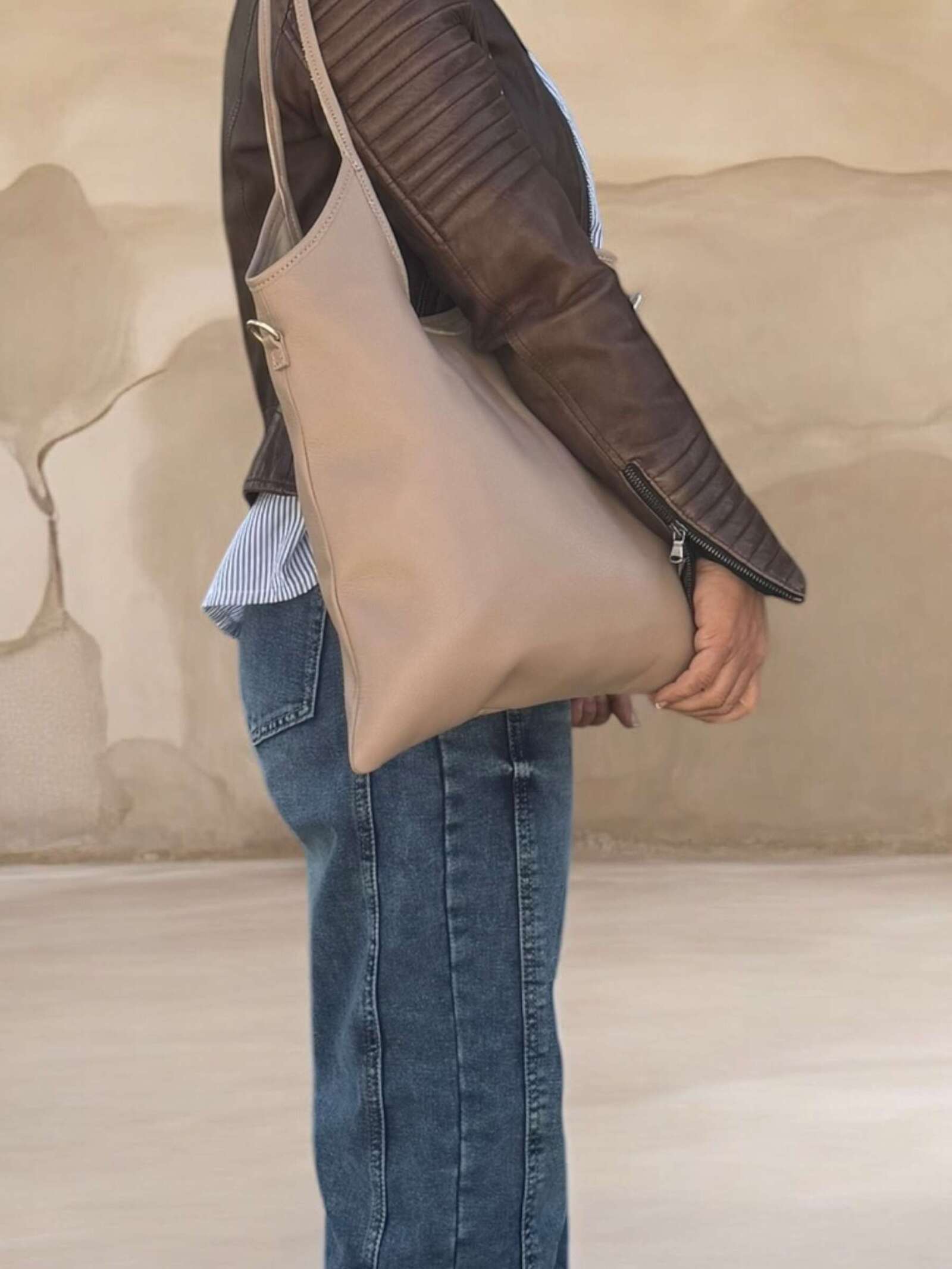 Borsa in vera pelle simple