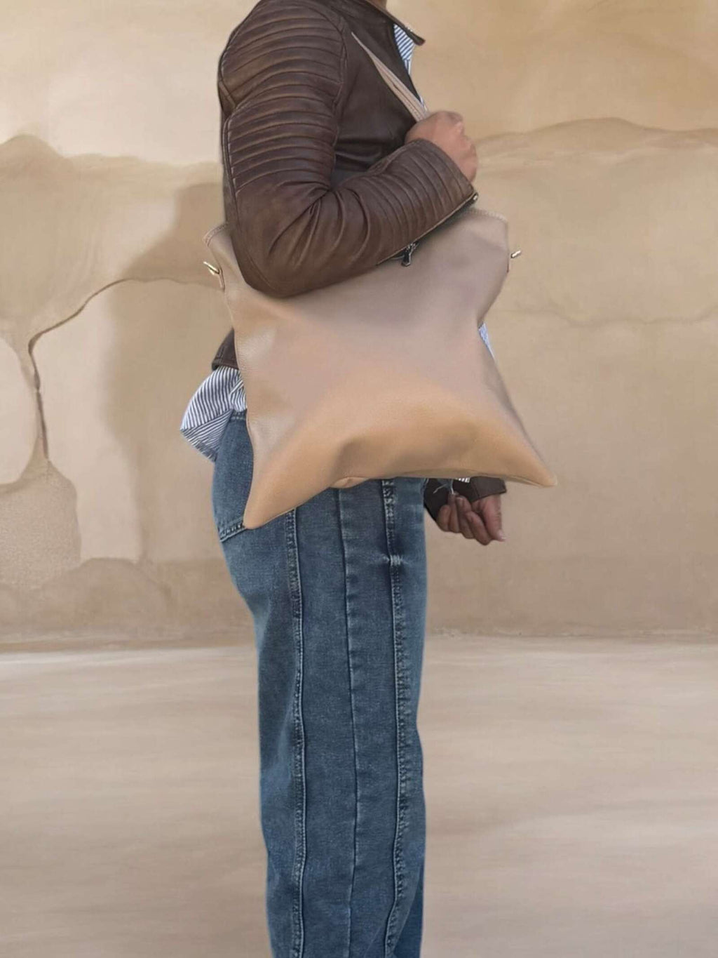 Borsa in vera pelle simple