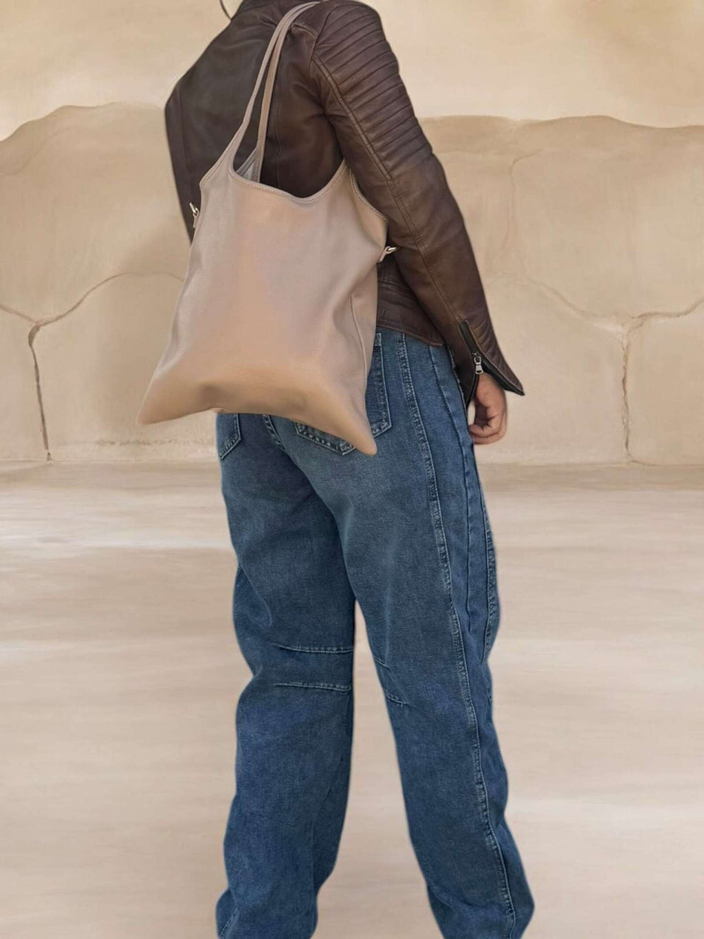 Borsa in vera pelle simple