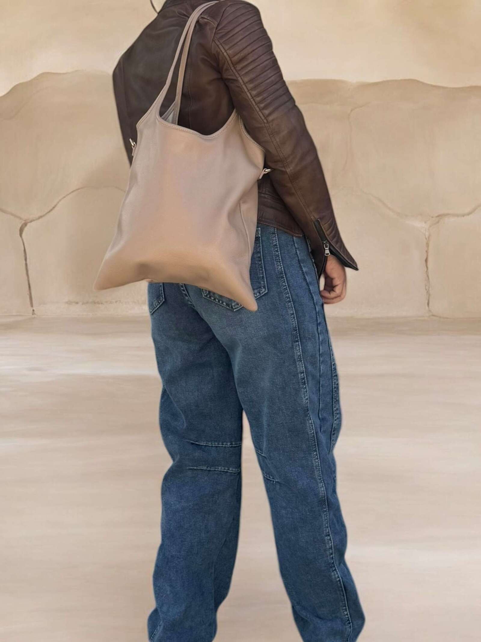 Borsa in vera pelle simple