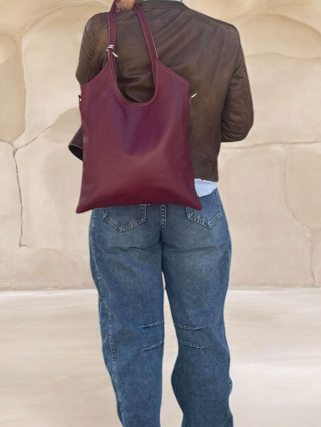 Borsa in vera pelle simple