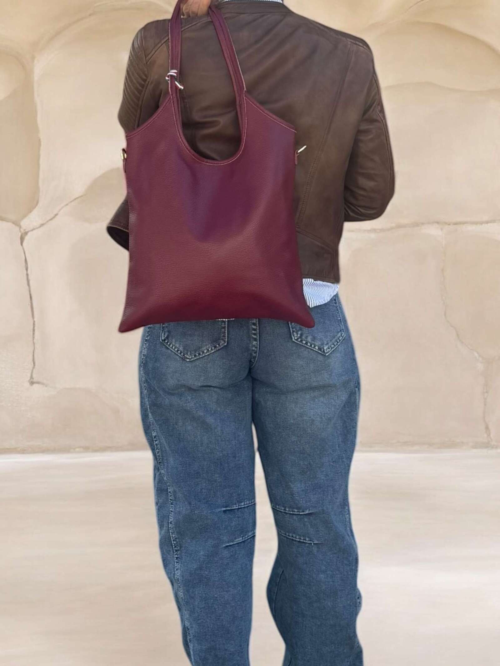 Borsa in vera pelle simple