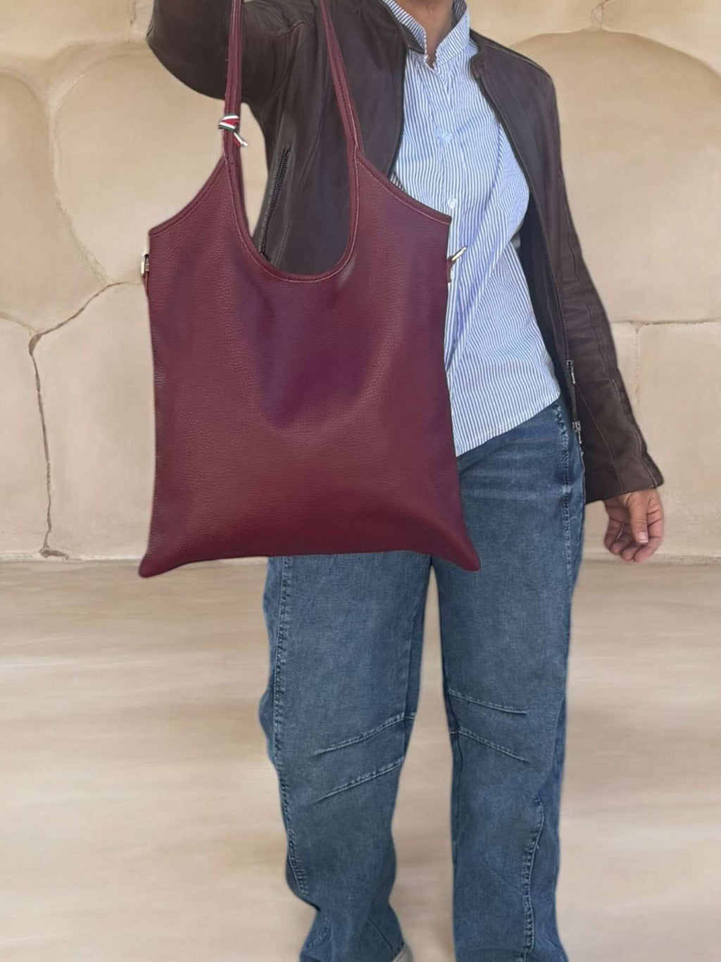Borsa in vera pelle simple
