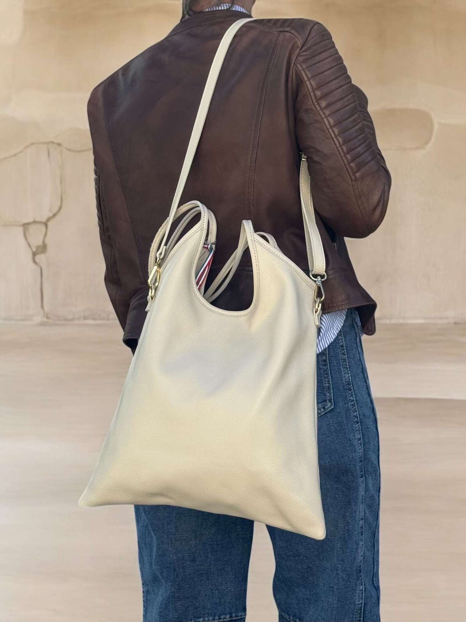 Borsa in vera pelle simple
