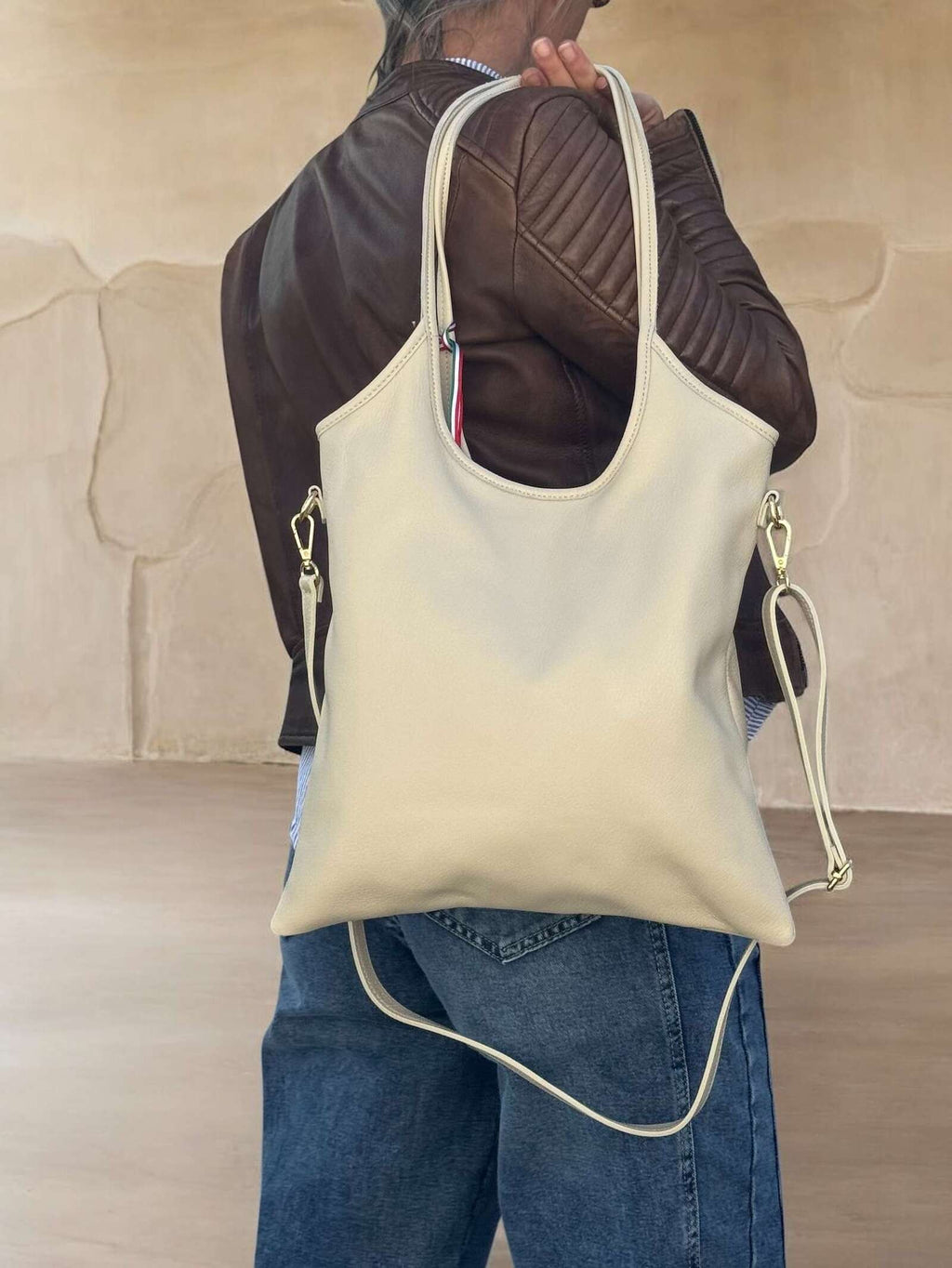 Borsa in vera pelle simple