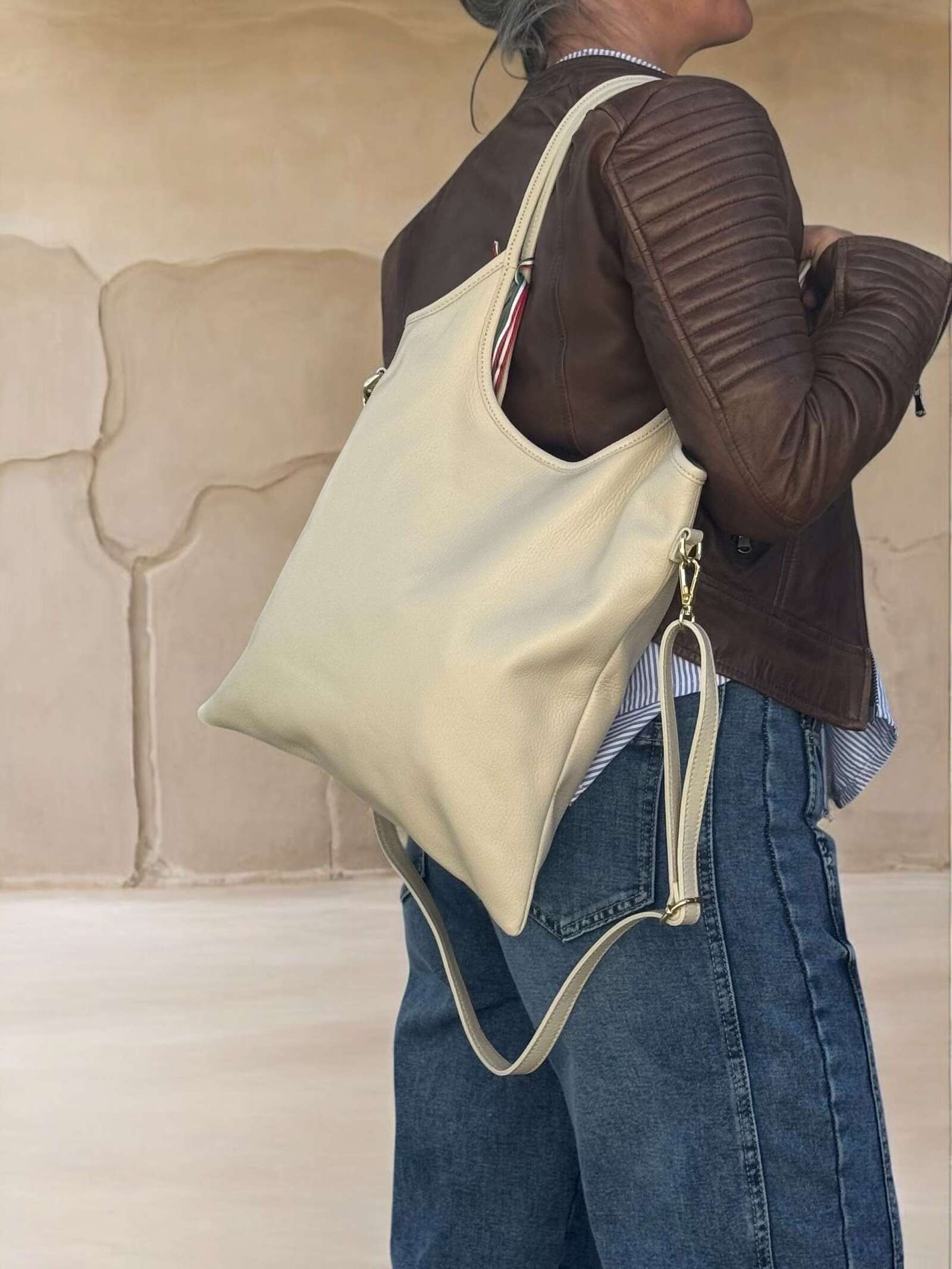 Borsa in vera pelle simple
