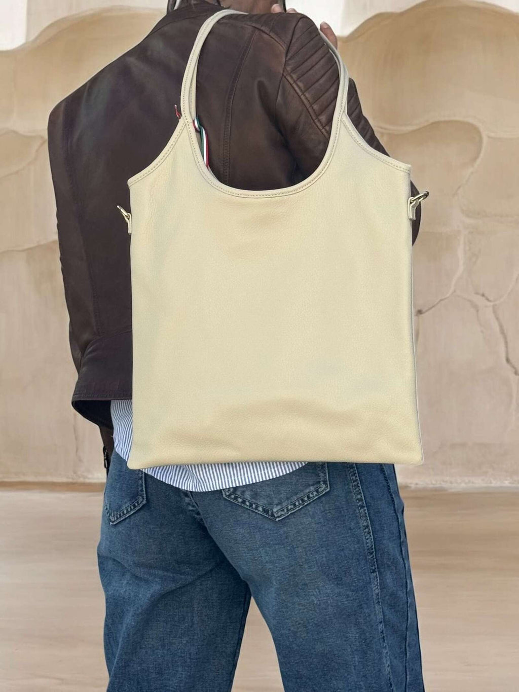 Borsa in vera pelle simple