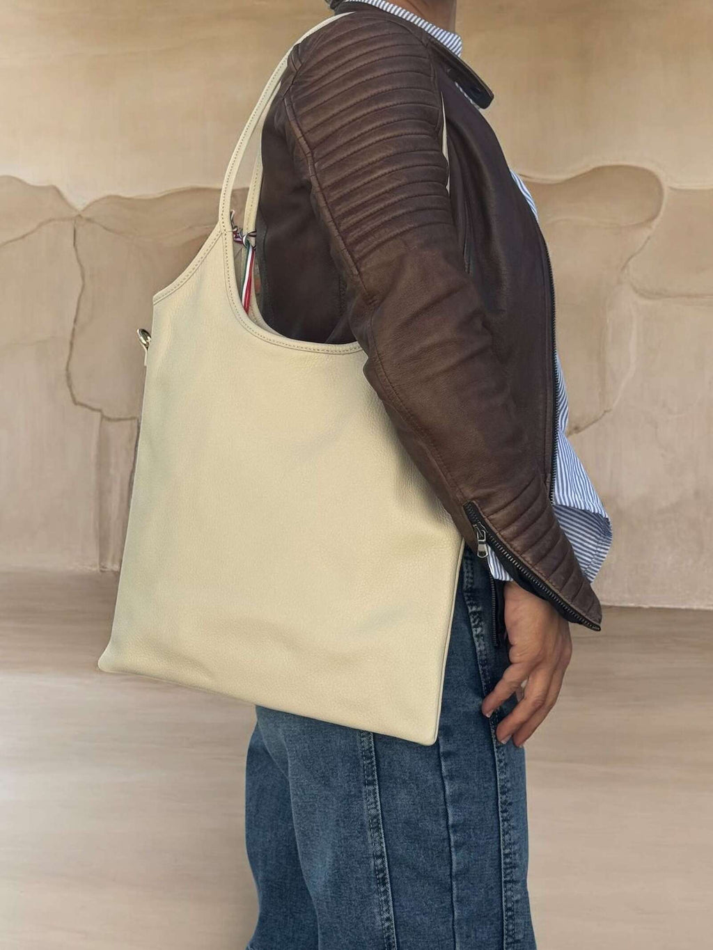 Borsa in vera pelle simple