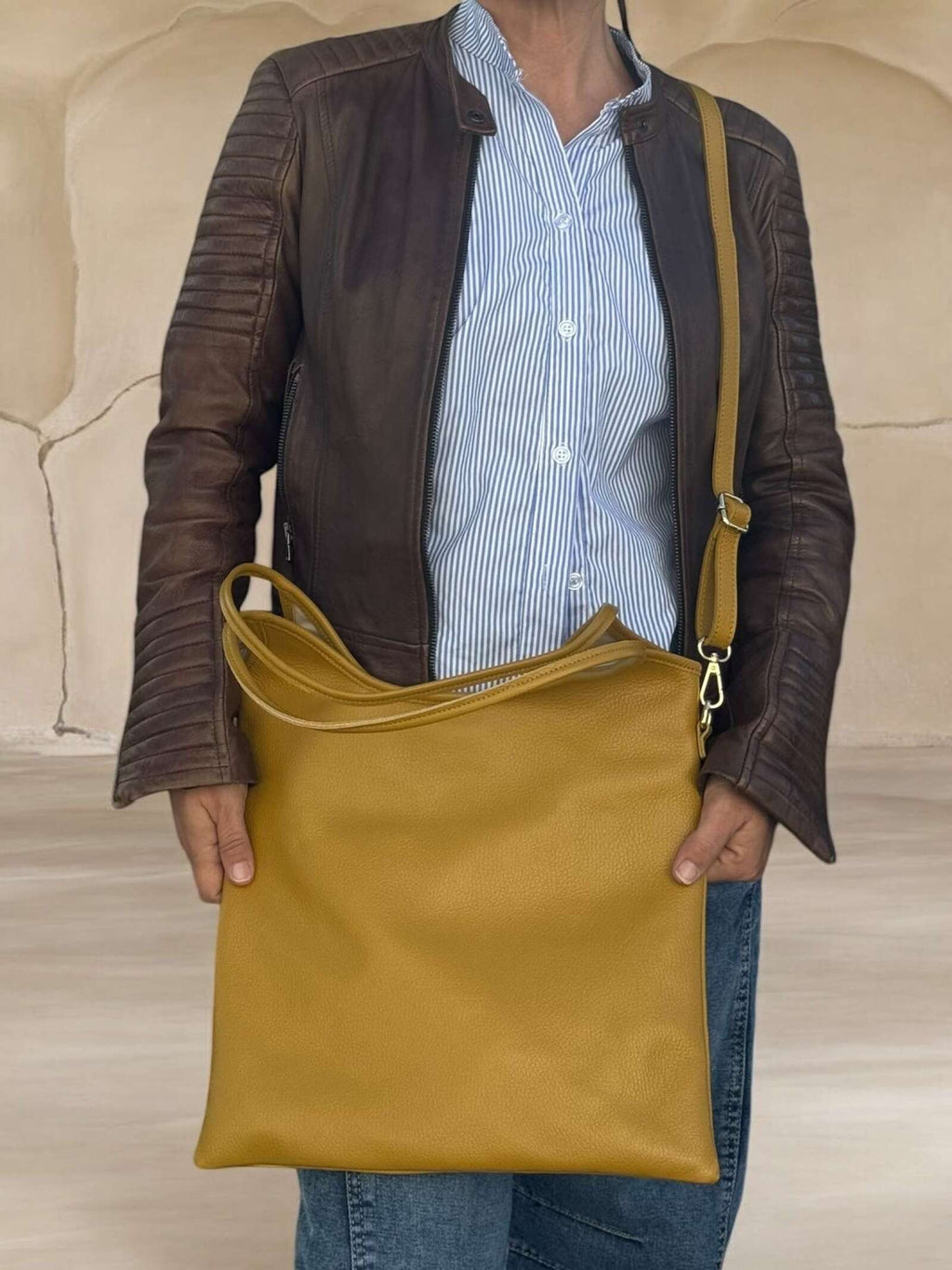 Borsa in vera pelle simple