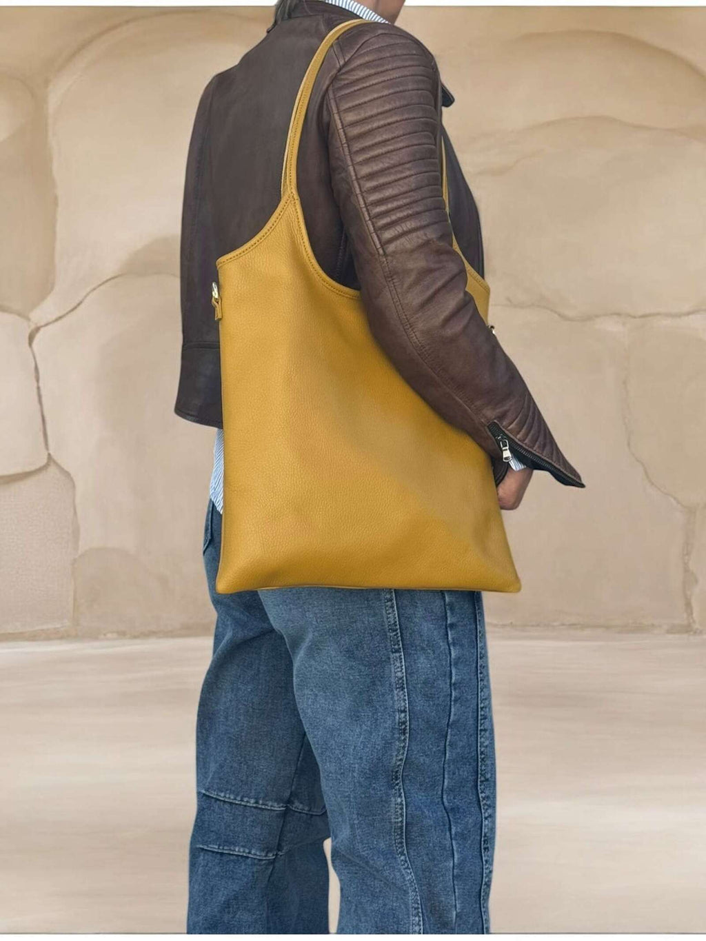 Borsa in vera pelle simple