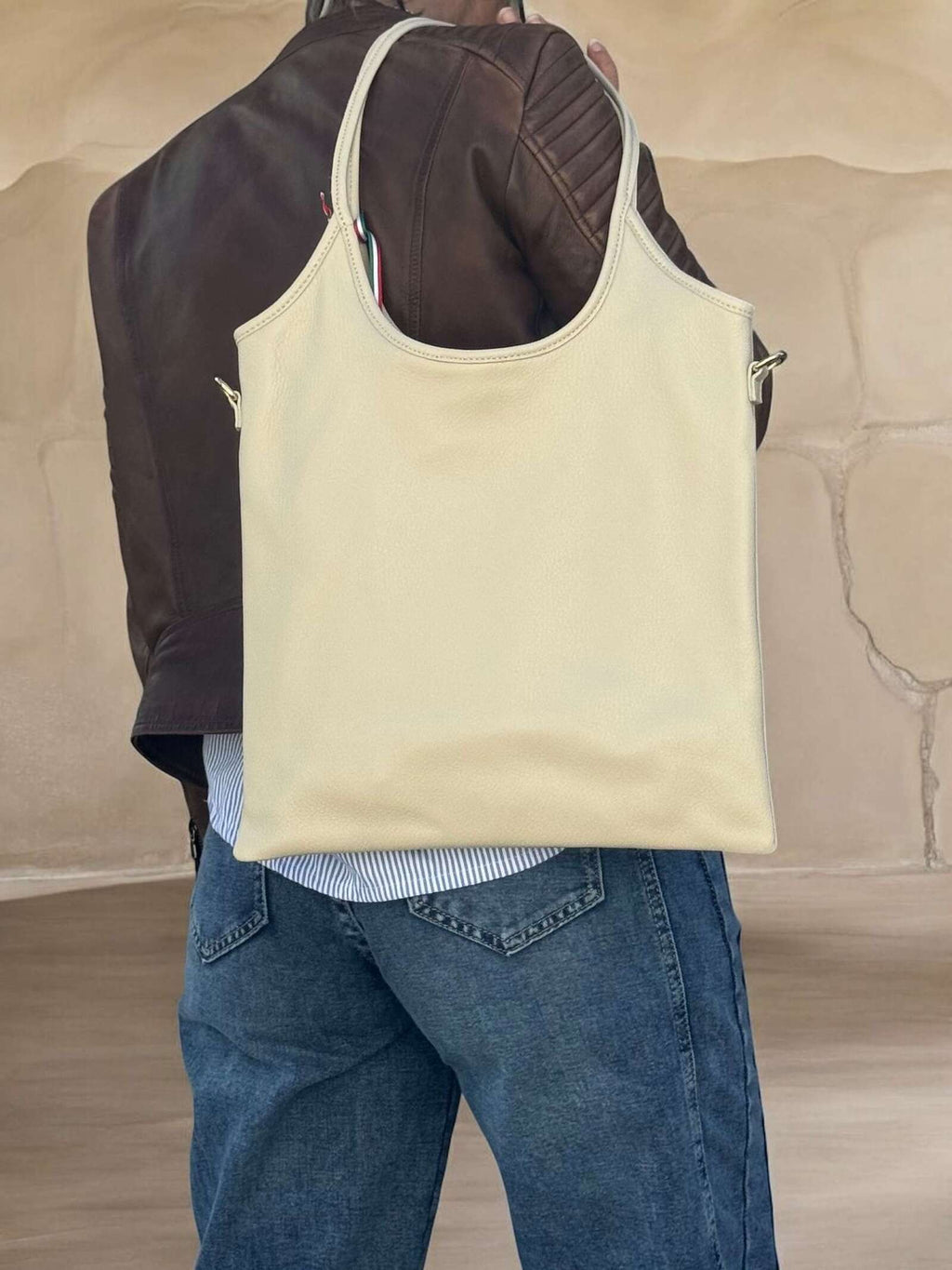 Borsa in vera pelle simple