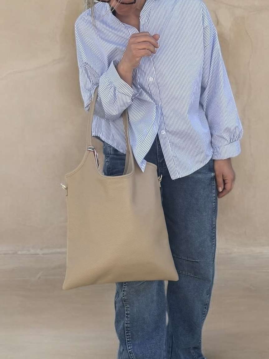 Borsa in vera pelle simple