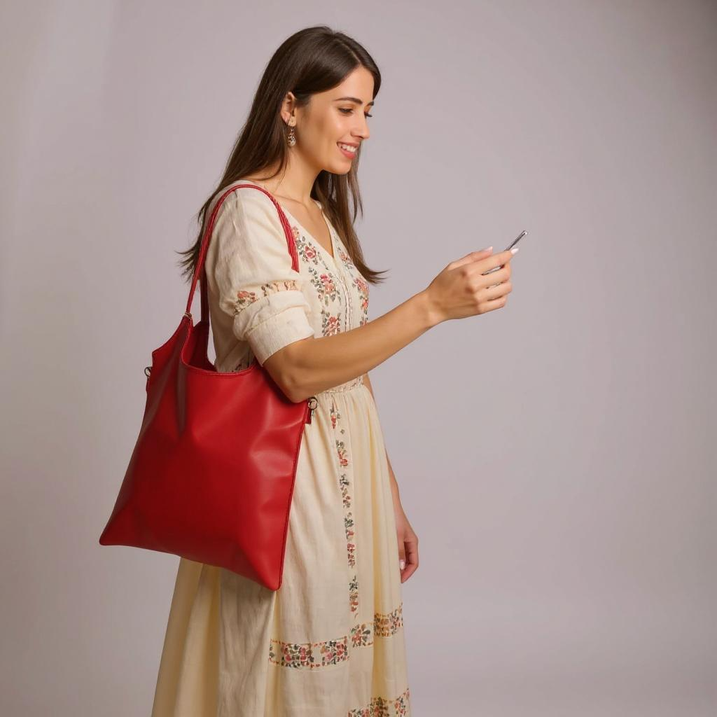 Borsa in vera pelle simple