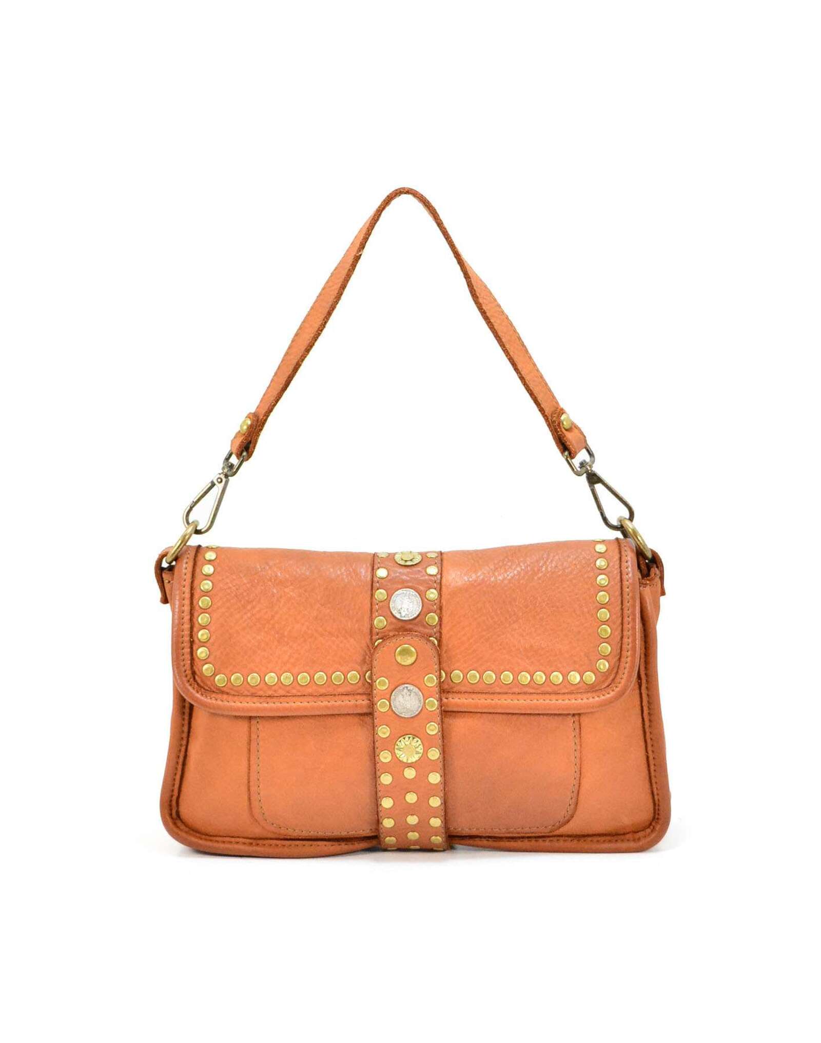 Borsa tracolla doppio manico borchiata Suo