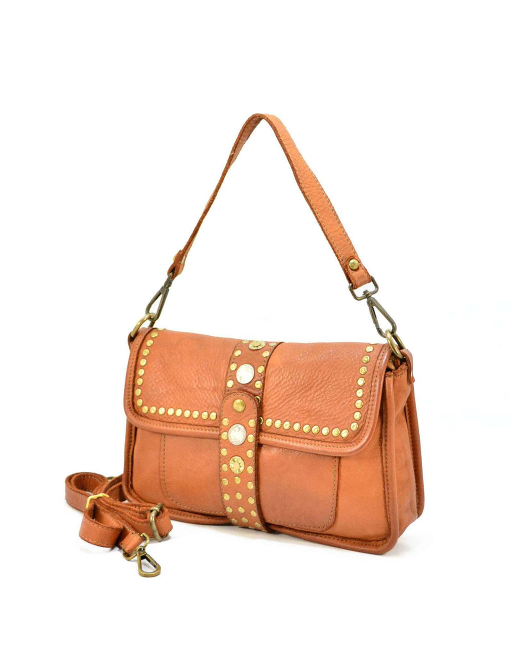 Borsa tracolla doppio manico borchiata Suo