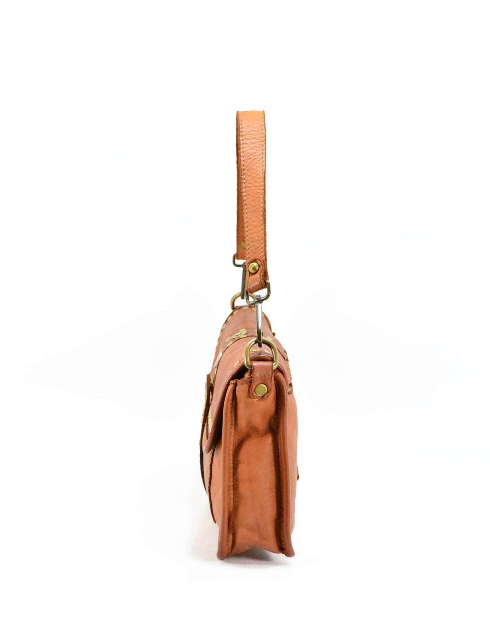 Borsa tracolla doppio manico borchiata Suo