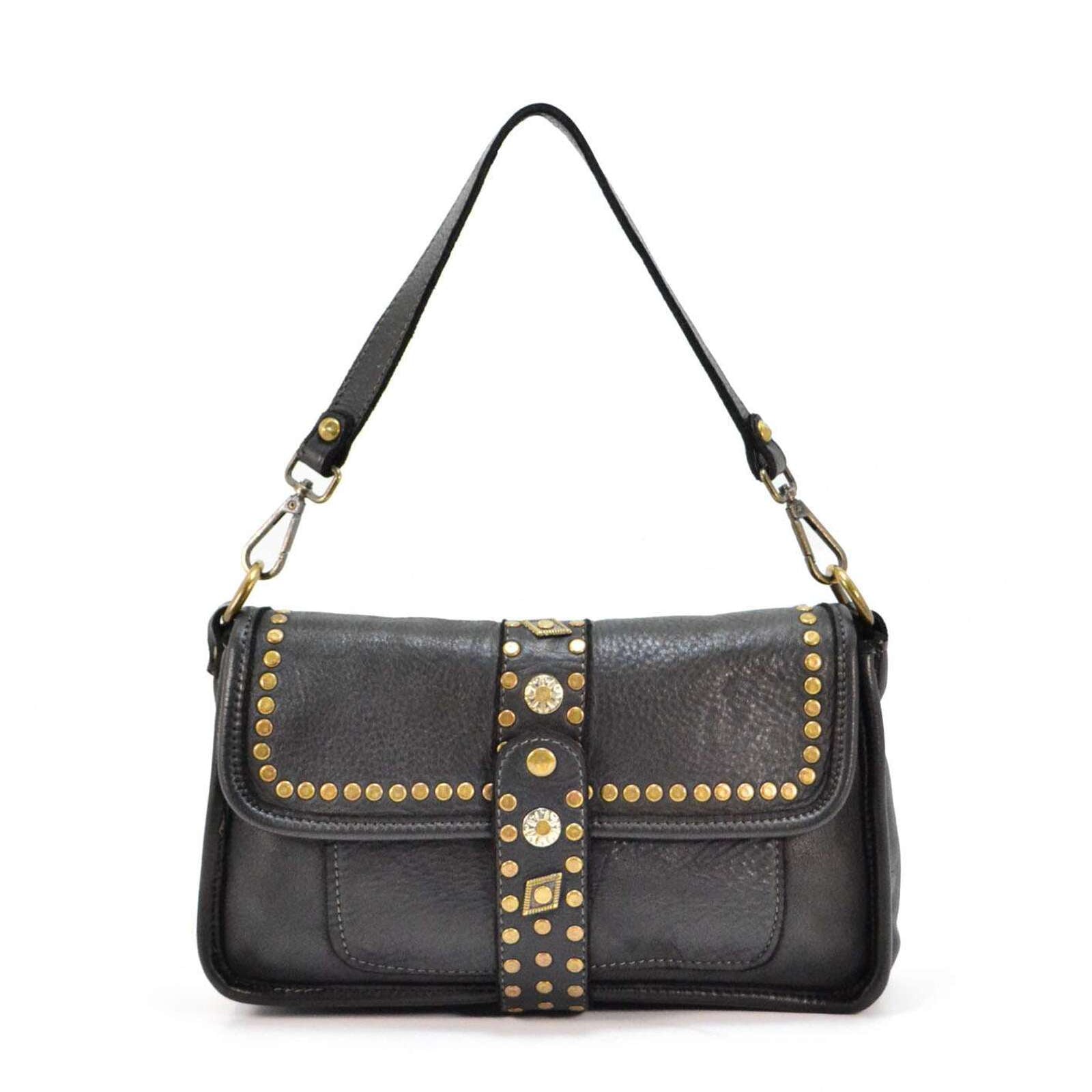Borsa tracolla doppio manico borchiata Suo