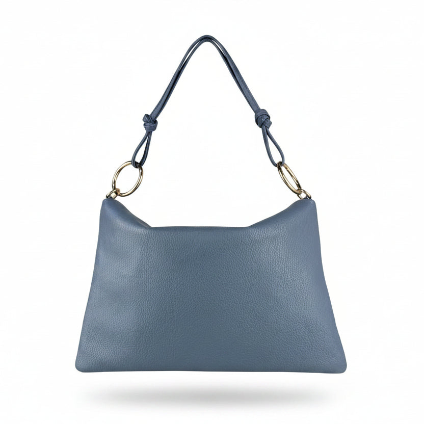 Borsa in vera pelle con Anelli oro