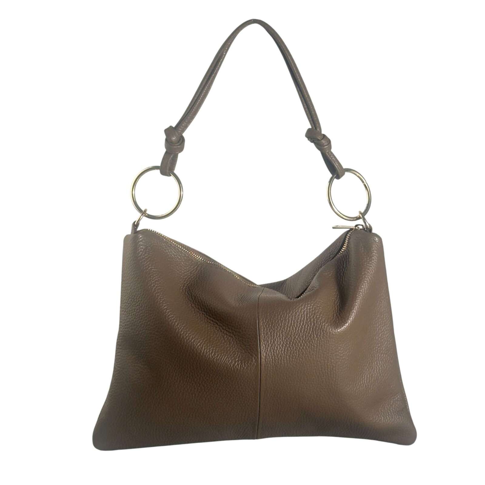 Borsa in vera pelle con Anelli oro