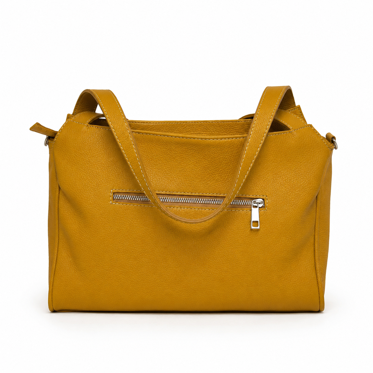 Borsa donna in vera pelle multizip