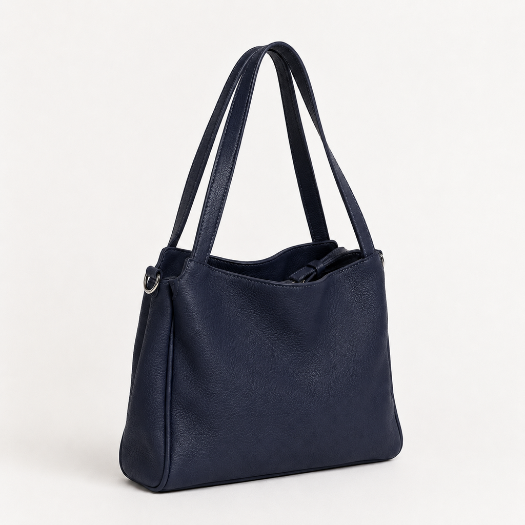 Borsa donna in vera pelle multizip