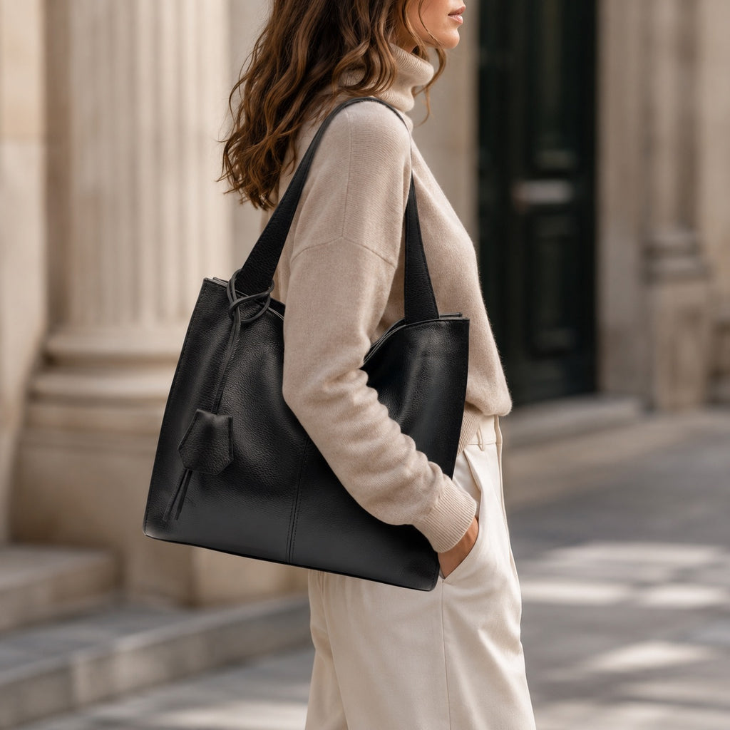 Borsa a spalla in pelle Hello