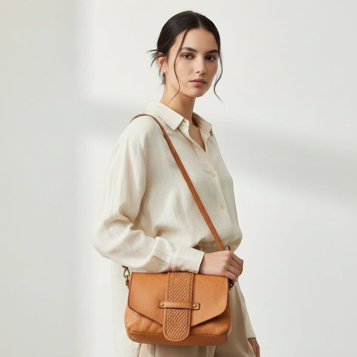 Borsa A Tracolla in pelle artigianale Snow - Pito’s|Bag