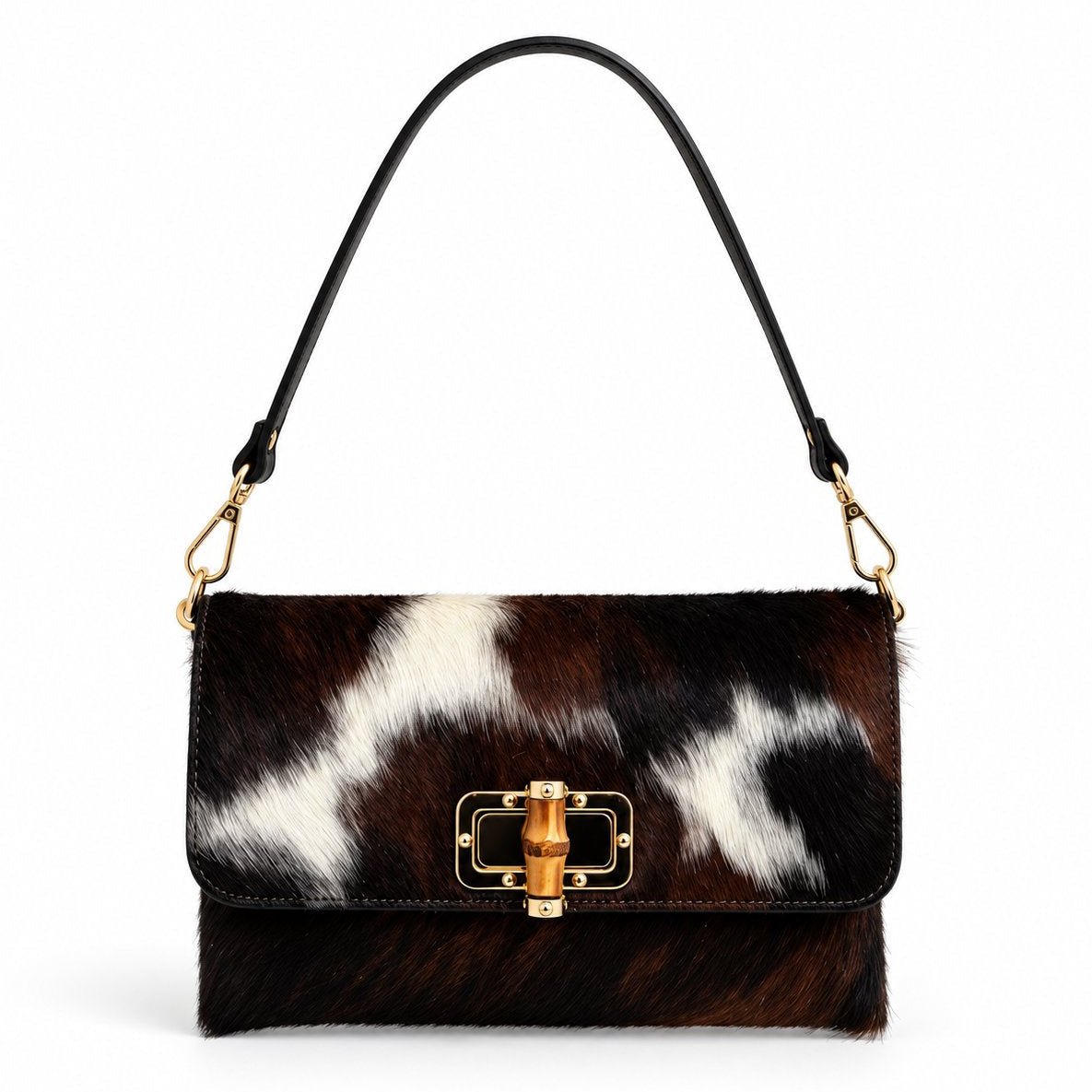 Borsa Bamboo in cavallino media SCURA - Pito’s|Bag