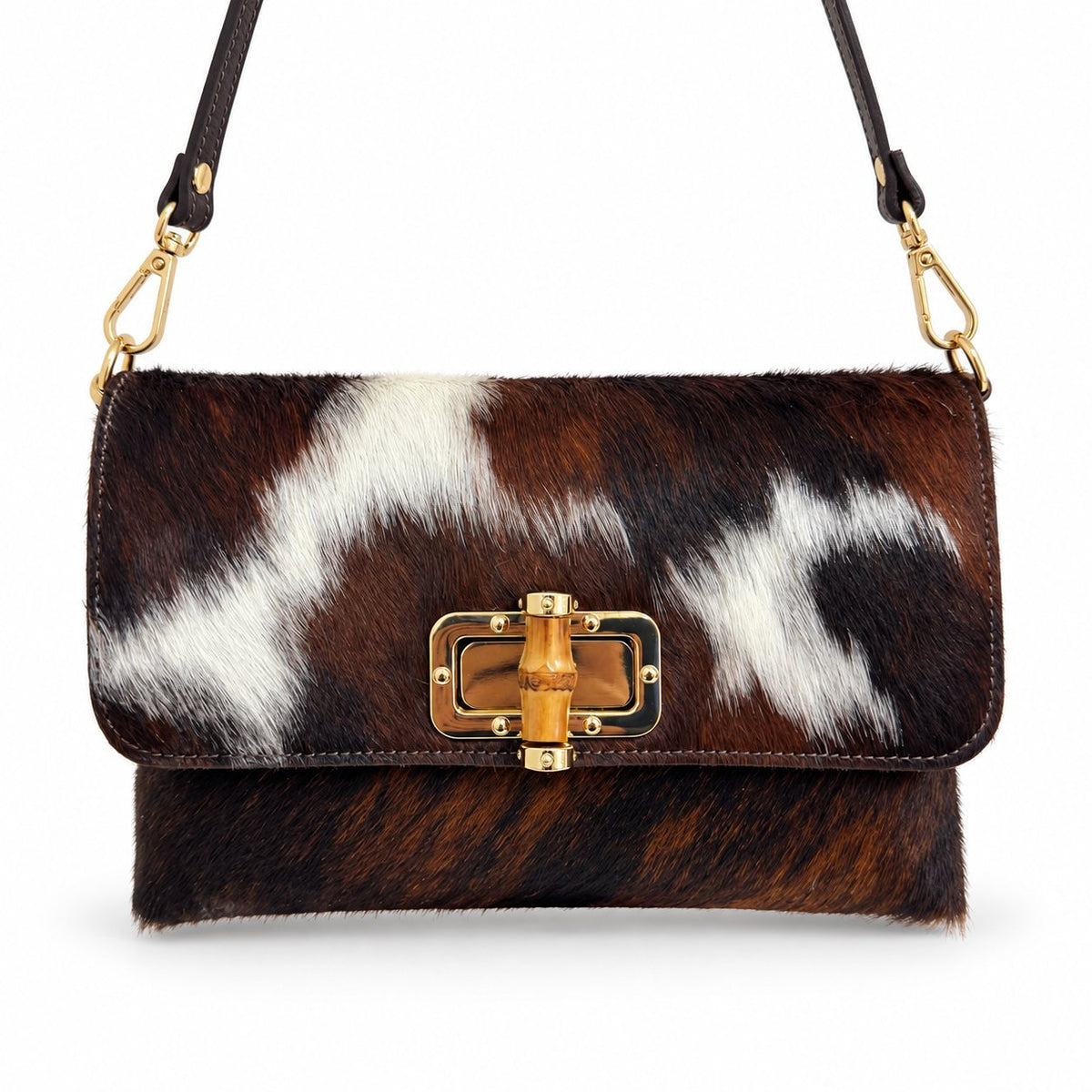 Borsa Bamboo in cavallino media SCURA - Pito’s|Bag