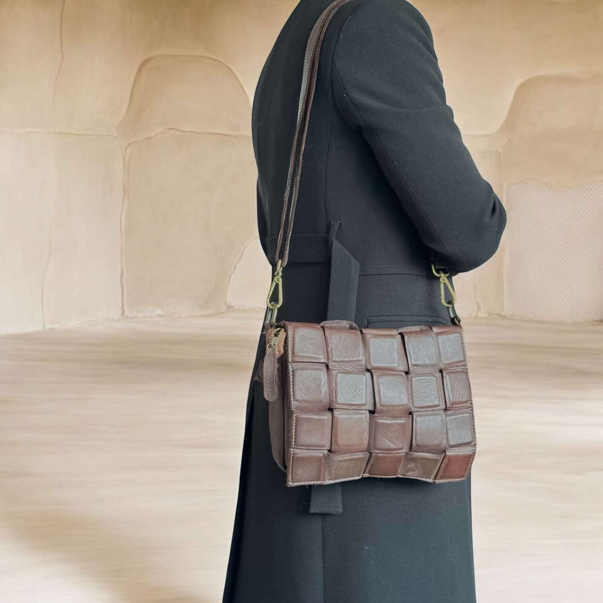 Borsa cartella modello quadretti in pelle - Pito’s|Bag