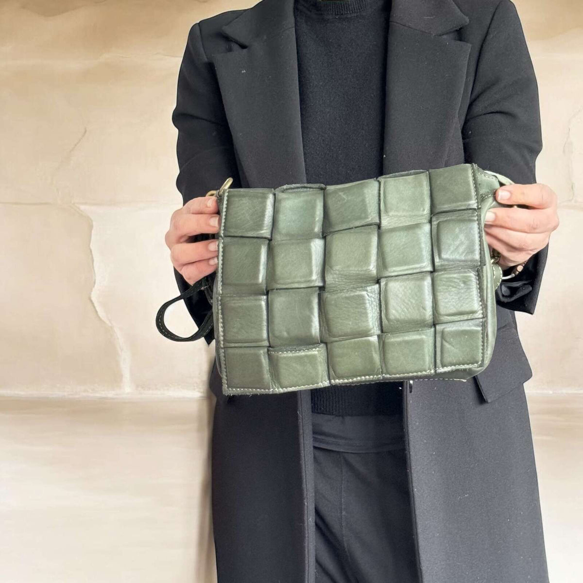 Borsa cartella modello quadretti in pelle - Pito’s|Bag