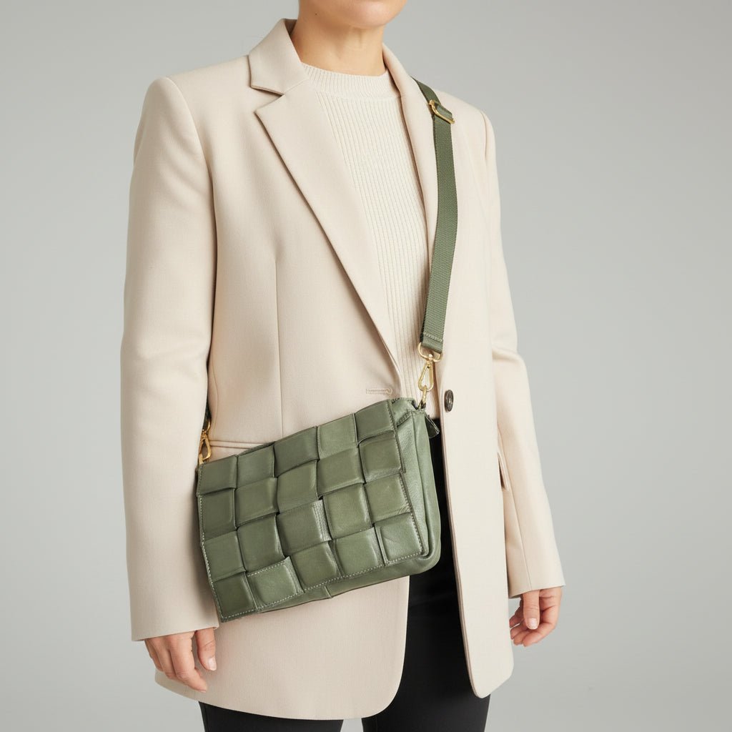 Borsa cartella modello quadretti in pelle - Pito’s|Bag