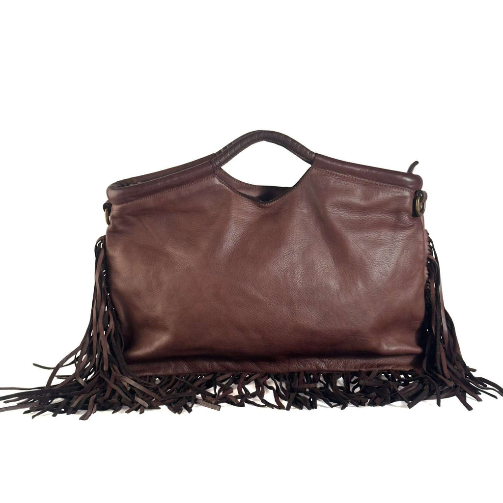 Borsa Donna a Mano in Pelle con Frange - Pito’s|Bag