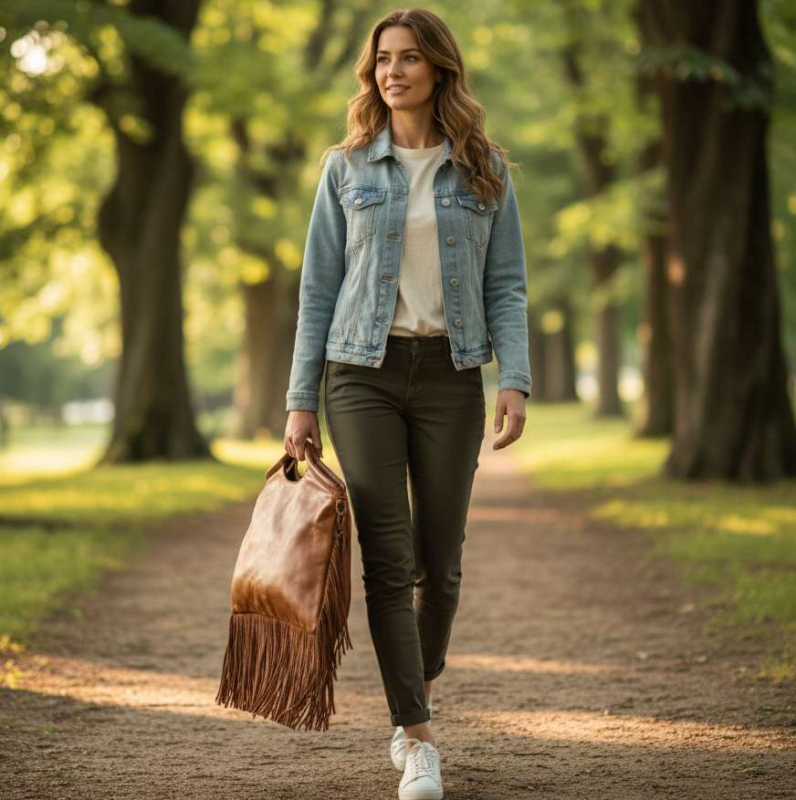 Borsa Donna a Mano in Pelle con Frange - Pito’s|Bag