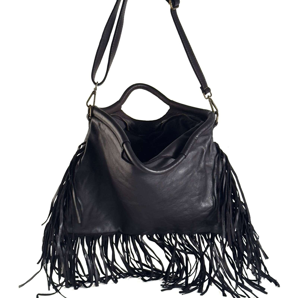 Borsa Donna a Mano in Pelle con Frange - Pito’s|Bag