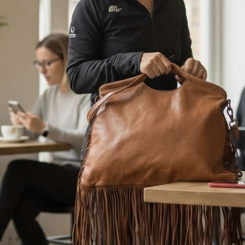 Borsa Donna a Mano in Pelle con Frange - Pito’s|Bag